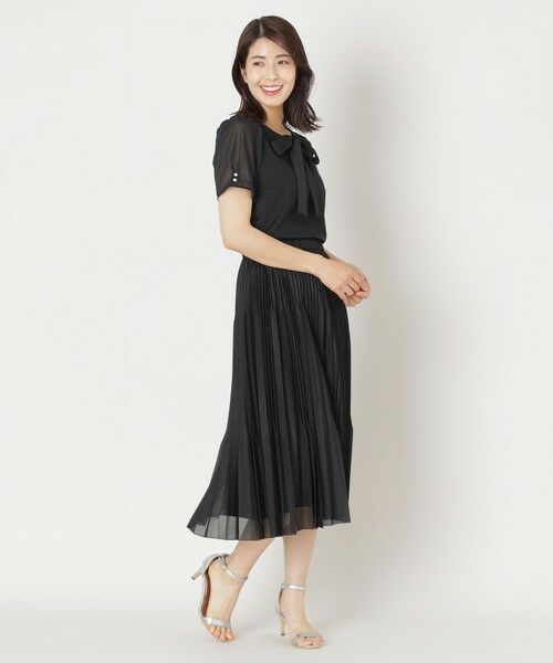 TO BE CHIC (大きいサイズ) / トゥー ビー シック (オオキイサイズ) その他トップス | 【L】リボンネック スリーブコンビカットソー | 詳細2