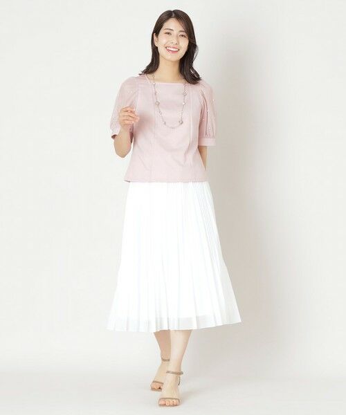 TO BE CHIC (大きいサイズ) / トゥー ビー シック (オオキイサイズ) その他トップス | 【L】ドットパールスリーブ カットソー | 詳細3