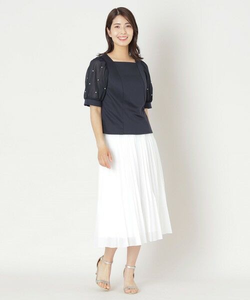 TO BE CHIC (大きいサイズ) / トゥー ビー シック (オオキイサイズ) その他トップス | 【L】ドットパールスリーブ カットソー | 詳細4