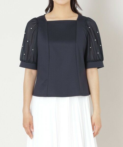 TO BE CHIC (大きいサイズ) / トゥー ビー シック (オオキイサイズ) その他トップス | 【L】ドットパールスリーブ カットソー | 詳細5