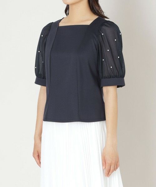 TO BE CHIC (大きいサイズ) / トゥー ビー シック (オオキイサイズ) その他トップス | 【L】ドットパールスリーブ カットソー | 詳細6