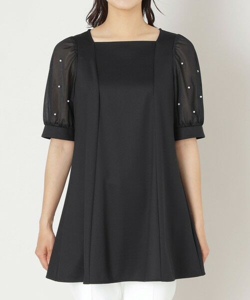 TO BE CHIC (大きいサイズ) / トゥー ビー シック (オオキイサイズ) その他トップス | 【L】ドットパールスリーブ チュニック | 詳細3