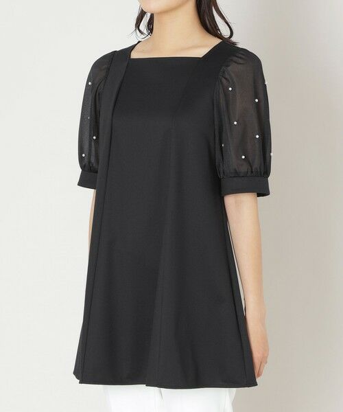 TO BE CHIC (大きいサイズ) / トゥー ビー シック (オオキイサイズ) その他トップス | 【L】ドットパールスリーブ チュニック | 詳細4