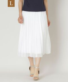 TO BE CHIC (大きいサイズ) / トゥー ビー シック (オオキイサイズ) ロング・マキシ丈スカート | 【L】シアーマルチプリーツ スカート