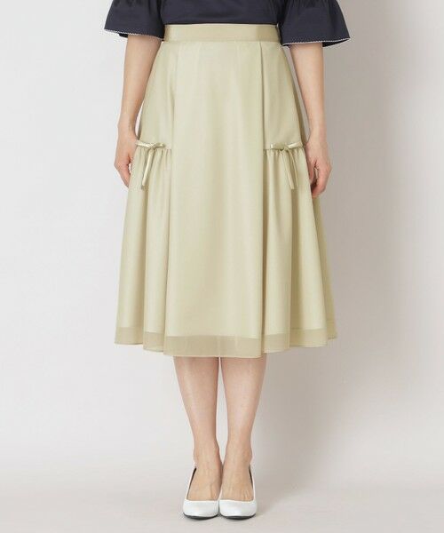 TO BE CHIC (大きいサイズ) / トゥー ビー シック (オオキイサイズ) ロング・マキシ丈スカート | 【L】ライトエアリー リボンスカート | 詳細3