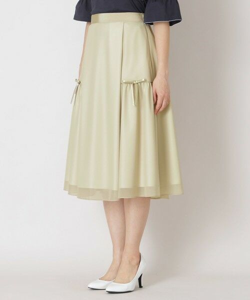 TO BE CHIC (大きいサイズ) / トゥー ビー シック (オオキイサイズ) ロング・マキシ丈スカート | 【L】ライトエアリー リボンスカート | 詳細4