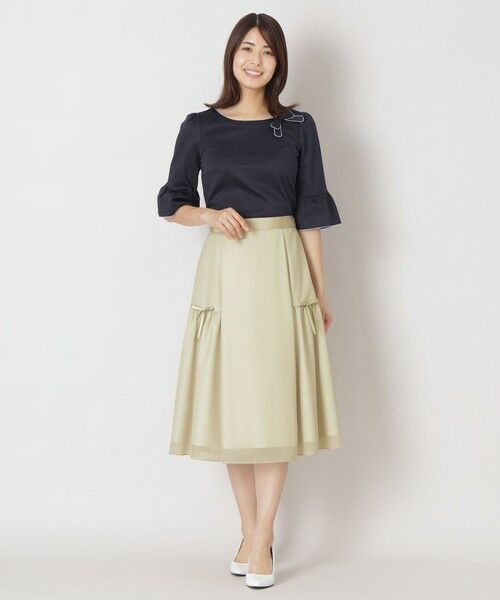 TO BE CHIC (大きいサイズ) / トゥー ビー シック (オオキイサイズ) ロング・マキシ丈スカート | 【L】ライトエアリー リボンスカート | 詳細2