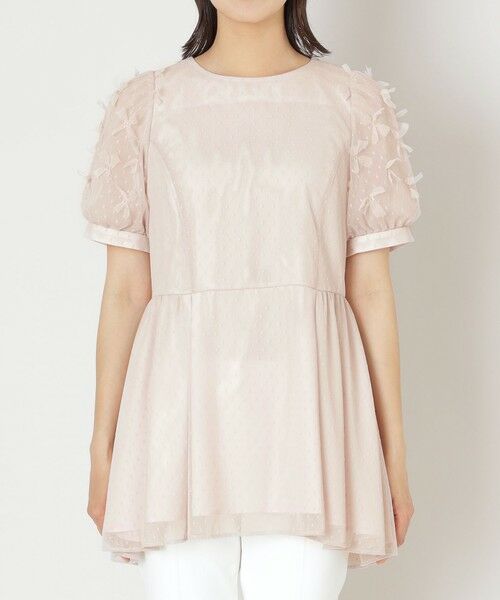 TO BE CHIC (大きいサイズ) / トゥー ビー シック (オオキイサイズ) その他トップス | 【L】リボンチュール チュニックブラウス | 詳細2