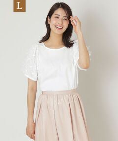 TO BE CHIC (大きいサイズ) / トゥー ビー シック (オオキイサイズ) その他トップス | 【L】リボンチュール カットソー