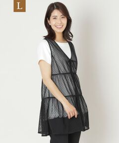 【L】ドットチュール ジレ