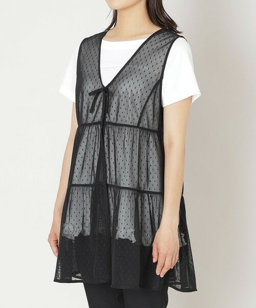 TO BE CHIC (大きいサイズ) / トゥー ビー シック (オオキイサイズ) その他トップス | 【L】ドットチュール ジレ | 詳細3