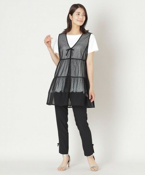 TO BE CHIC (大きいサイズ) / トゥー ビー シック (オオキイサイズ) その他トップス | 【L】ドットチュール ジレ | 詳細1