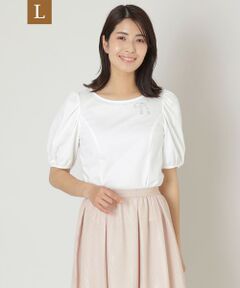 TO BE CHIC (大きいサイズ) / トゥー ビー シック (オオキイサイズ) その他トップス | 【L】リボンネック プルオーバーカットソー