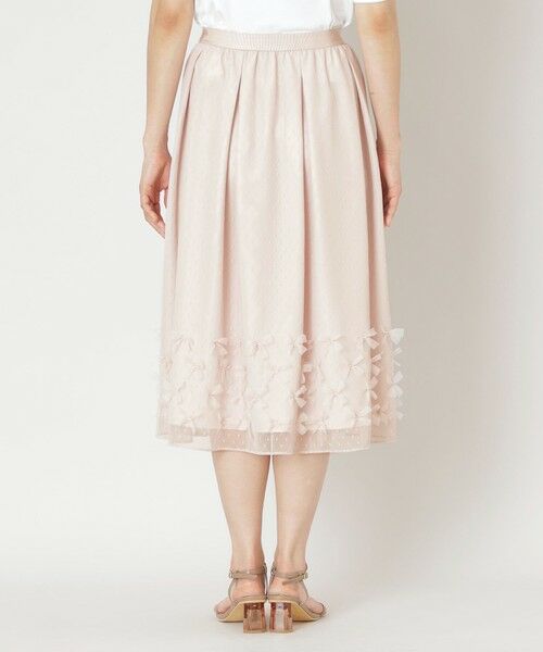 TO BE CHIC (大きいサイズ) / トゥー ビー シック (オオキイサイズ) ロング・マキシ丈スカート | 【L】リボンチュール ギャザースカート | 詳細4