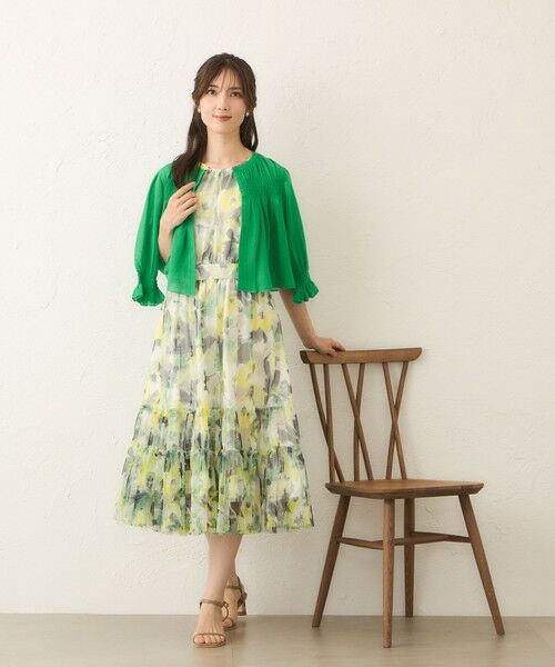 TO BE CHIC (大きいサイズ) / トゥー ビー シック (オオキイサイズ) ブルゾン | 【L】シャーリングショート ボレロ | 詳細4