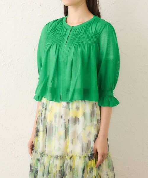 TO BE CHIC (大きいサイズ) / トゥー ビー シック (オオキイサイズ) ブルゾン | 【L】シャーリングショート ボレロ | 詳細7