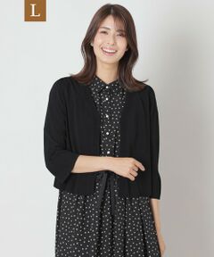 TO BE CHIC (大きいサイズ) / トゥー ビー シック (オオキイサイズ) ブルゾン | 【L】透かし編み ショートボレロ