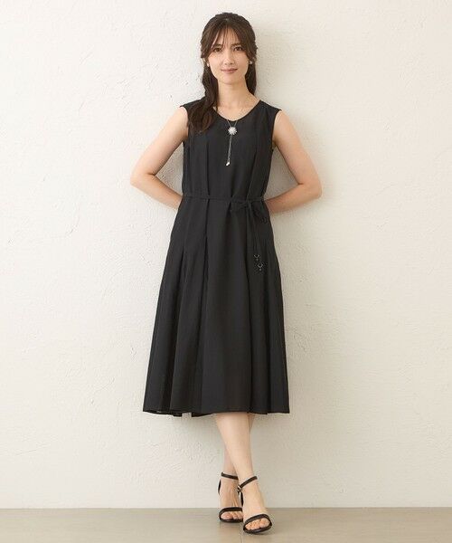 TO BE CHIC (大きいサイズ) / トゥー ビー シック (オオキイサイズ) ロング・マキシ丈ワンピース | 【L】ボイルワッシャー ノースリーブドレス | 詳細1