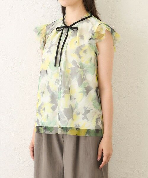 TO BE CHIC (大きいサイズ) / トゥー ビー シック (オオキイサイズ) その他トップス | 【L】ぼかしフラワー リボンブラウス | 詳細4