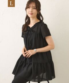 TO BE CHIC (大きいサイズ) / トゥー ビー シック (オオキイサイズ) その他トップス | 【L】ボイルワッシャーティアード　チュニックブラウス