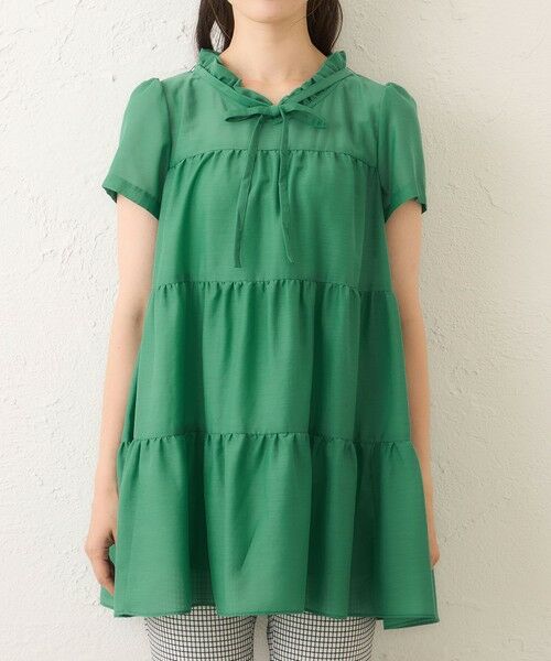 TO BE CHIC (大きいサイズ) / トゥー ビー シック (オオキイサイズ) その他トップス | 【L】ボイルワッシャーティアード　チュニックブラウス | 詳細3