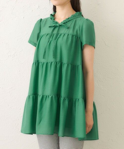 TO BE CHIC (大きいサイズ) / トゥー ビー シック (オオキイサイズ) その他トップス | 【L】ボイルワッシャーティアード　チュニックブラウス | 詳細4