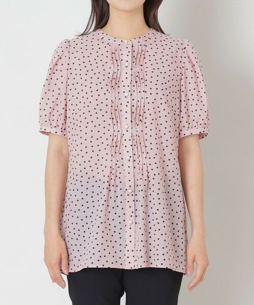 TO BE CHIC (大きいサイズ) / トゥー ビー シック (オオキイサイズ) その他トップス | 【L】ランダムドット ピンタックブラウス | 詳細3