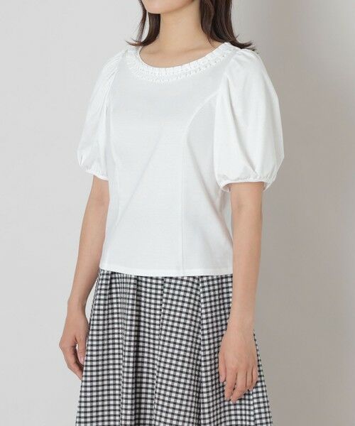 TO BE CHIC (大きいサイズ) / トゥー ビー シック (オオキイサイズ) その他トップス | 【L】タックリボン＆ビジューネック カットソー | 詳細5