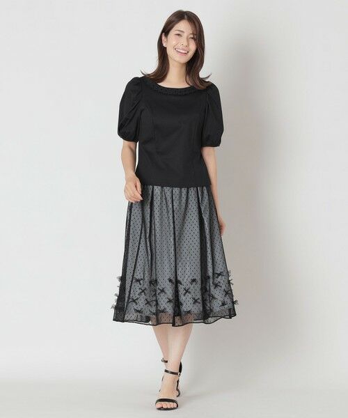 TO BE CHIC (大きいサイズ) / トゥー ビー シック (オオキイサイズ) その他トップス | 【L】タックリボン＆ビジューネック カットソー | 詳細2