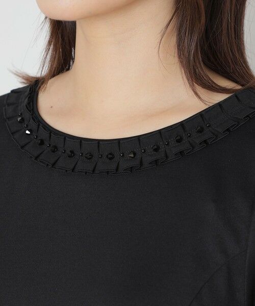 TO BE CHIC (大きいサイズ) / トゥー ビー シック (オオキイサイズ) その他トップス | 【L】タックリボン＆ビジューネック　チュニック | 詳細7