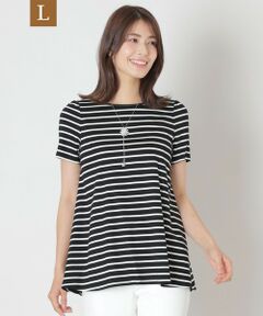 TO BE CHIC (大きいサイズ) / トゥー ビー シック (オオキイサイズ) その他トップス | 【L】バックリボン ボーダーチュニック