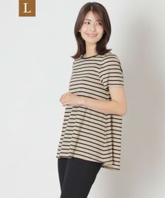 TO BE CHIC (大きいサイズ) / トゥー ビー シック (オオキイサイズ) その他トップス | 【L】バックリボン ボーダーチュニック