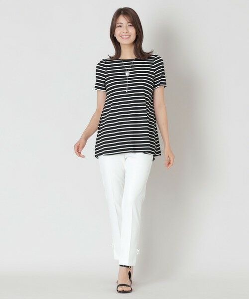 TO BE CHIC (大きいサイズ) / トゥー ビー シック (オオキイサイズ) その他トップス | 【L】バックリボン ボーダーチュニック | 詳細1