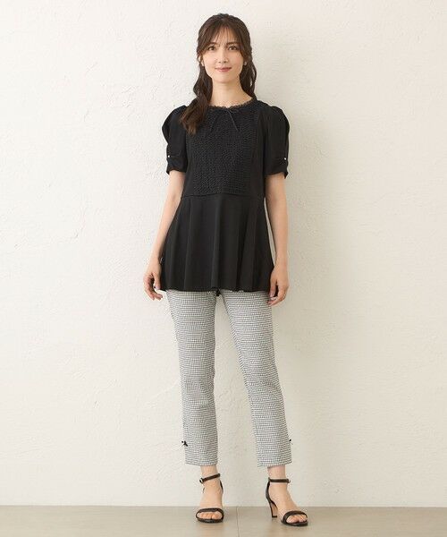 TO BE CHIC (大きいサイズ) / トゥー ビー シック (オオキイサイズ) その他トップス | 【L】コマフリル カットソーコンビチュニック | 詳細3