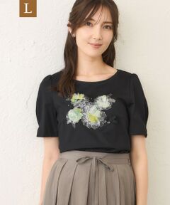 TO BE CHIC (大きいサイズ) / トゥー ビー シック (オオキイサイズ) その他トップス | 【L】ぼかしフラワーモチーフ プルオーバー