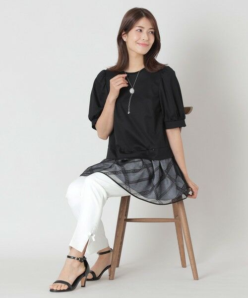 TO BE CHIC (大きいサイズ) / トゥー ビー シック (オオキイサイズ) その他トップス | 【L】チュールチェック　チュニック | 詳細3