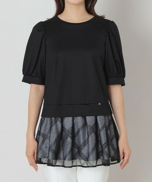 TO BE CHIC (大きいサイズ) / トゥー ビー シック (オオキイサイズ) その他トップス | 【L】チュールチェック　チュニック | 詳細4