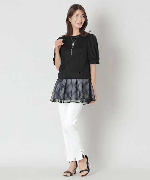 TO BE CHIC (大きいサイズ) / トゥー ビー シック (オオキイサイズ) その他トップス | 【L】チュールチェック　チュニック | 詳細1