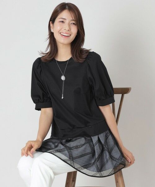 TO BE CHIC (大きいサイズ) / トゥー ビー シック (オオキイサイズ) その他トップス | 【L】チュールチェック　チュニック | 詳細2