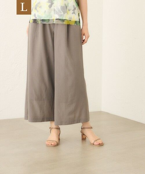 TO BE CHIC (大きいサイズ)/トゥー ビー シック (オオキイサイズ) 【L】ライトローン ワイドパンツ ベージュ5 44 TO BE CHIC (大きいサイズ)/トゥー ビー シック (オオキイサイズ) 【L】ライトローン ワイドパンツ ベージュ5 44