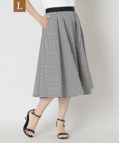 TO BE CHIC (大きいサイズ) / トゥー ビー シック (オオキイサイズ) ロング・マキシ丈スカート | 【L】ギンガムチェック スカート