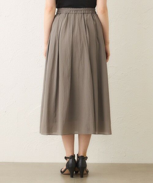 TO BE CHIC (大きいサイズ) / トゥー ビー シック (オオキイサイズ) ロング・マキシ丈スカート | 【L】ライトローン タックフレアスカート | 詳細5