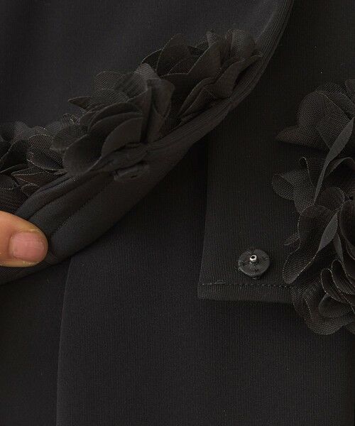 TO BE CHIC (大きいサイズ) / トゥー ビー シック (オオキイサイズ) テーラードジャケット | 【L】マットストレッチダンボール ショートジレ | 詳細6