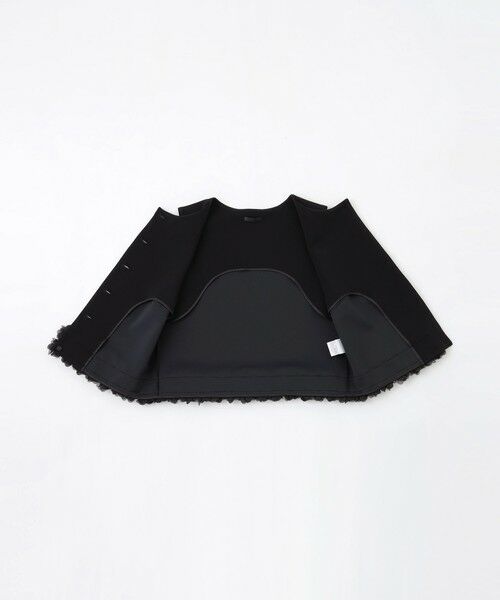 TO BE CHIC (大きいサイズ) / トゥー ビー シック (オオキイサイズ) テーラードジャケット | 【L】マットストレッチダンボール ショートジレ | 詳細8