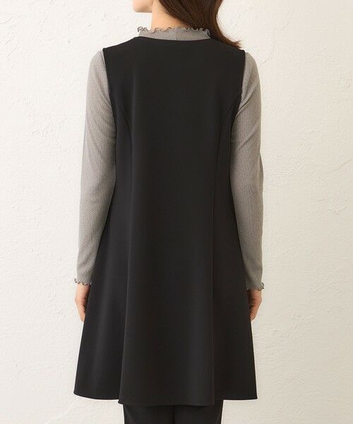 TO BE CHIC (大きいサイズ) / トゥー ビー シック (オオキイサイズ) テーラードジャケット | 【L】マットストレッチダンボール ロングジレ | 詳細5