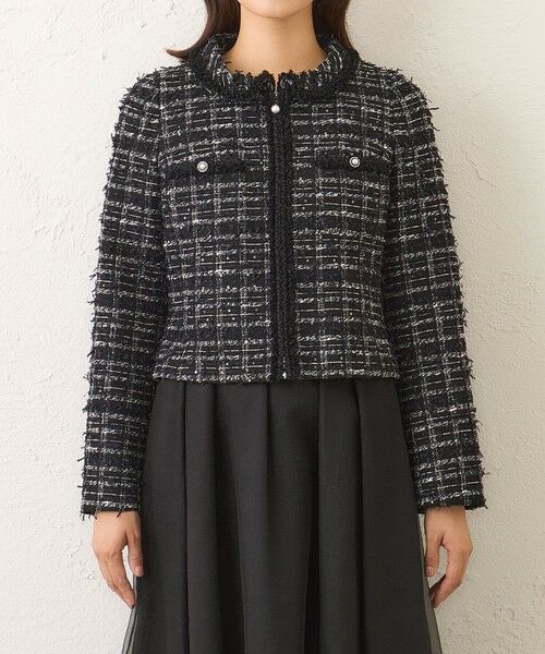 TO BE CHIC (大きいサイズ) / トゥー ビー シック (オオキイサイズ) テーラードジャケット | 【L】パピヨンファンシーツイード ジャケット | 詳細4