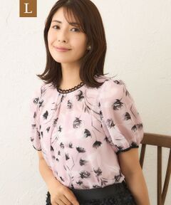 TO BE CHIC (大きいサイズ) / トゥー ビー シック (オオキイサイズ) その他トップス | 【L】ダブルフラワープリント ブラウス