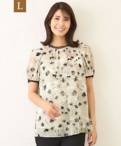 TO BE CHIC (大きいサイズ) / トゥー ビー シック (オオキイサイズ) その他トップス | 【L】ダブルフラワープリント ブラウス