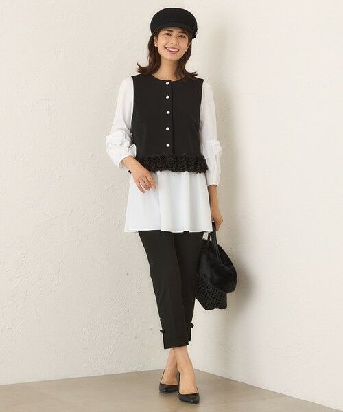 TO BE CHIC (大きいサイズ) / トゥー ビー シック (オオキイサイズ) その他トップス | 【L】リボンスリーブ　チュニックブラウス | 詳細1