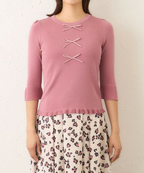 TO BE CHIC (大きいサイズ) / トゥー ビー シック (オオキイサイズ) その他トップス | 【L】ビジュー＆リボン ニット | 詳細6